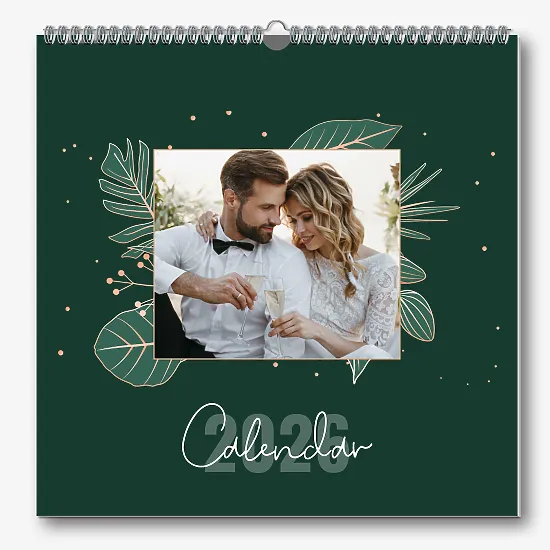 Шаблон за календар със сватбени снимки