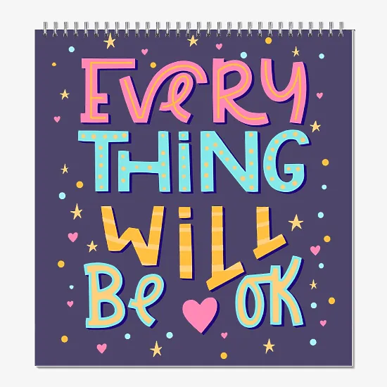 Шаблон за положителен настолен календар