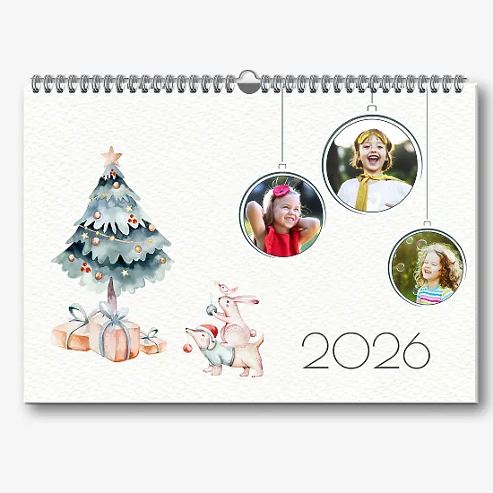 Сладък шаблон за календар със снимки на деца