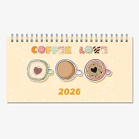 Шаблон за календар за кафе 