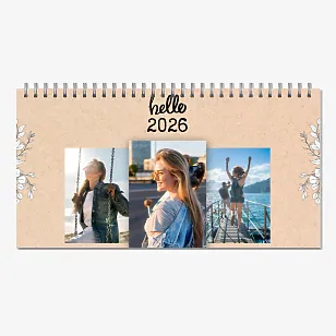 Шаблон за настолен календар"Здравей"