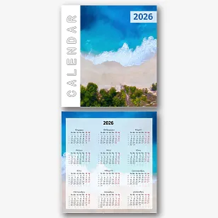 Шаблон за календар със снимки за пътуване