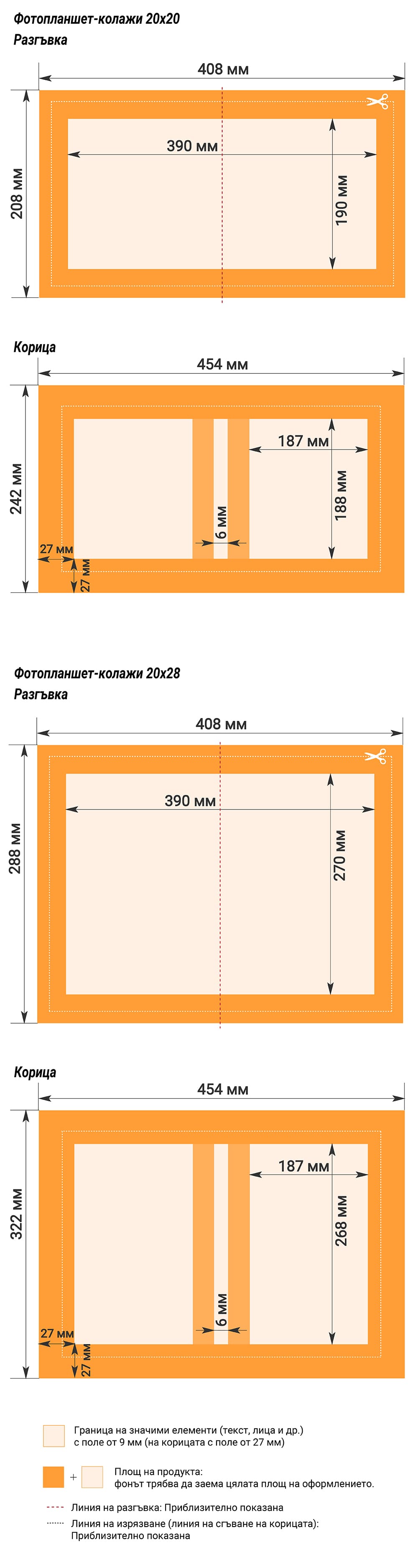 Изисквания за оформление на фотоланшети-колажи