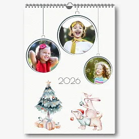 Сладък шаблон за календар със снимки на деца