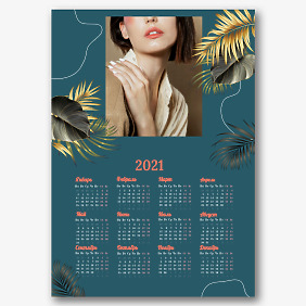 Шаблон за календар на салон за красота