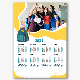 Шаблон за училищен календар-плакат